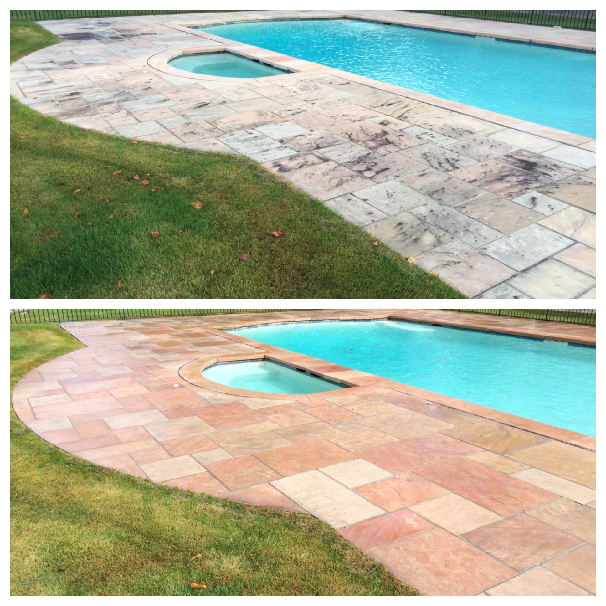Pool deck cleaning by Aqua Clean and Seal
